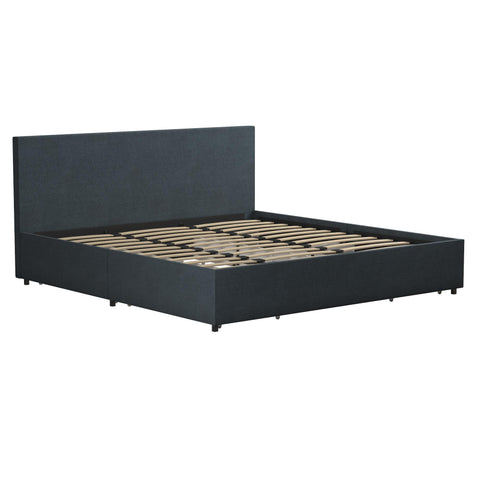 Kelly - King Upholstered Bed With Storage - Navy