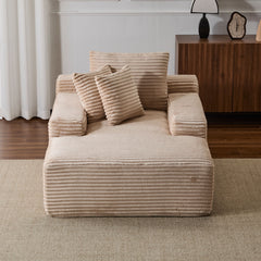 Oversized Chaise Lounge Chair Cozy Cloud Couch With 3 Throw Pillows And Wide Armrest