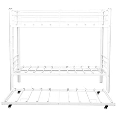 Bunk Bed For Kids, Convertible Frame With Ladders & Guardrail