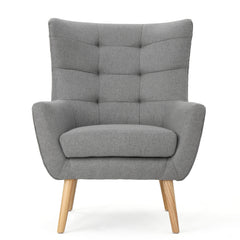Club Chair With Rubberwood Legs