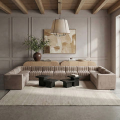 Rummi - Velvet Performance Fabric Upholstered 11 Piece Modular Sectional