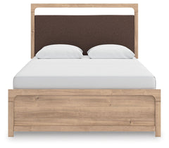 Kinlanni - Queen Upholstered Panel Bed - Tan