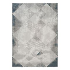 Geometrix - 5'3" X 7'3" Area Rug With Geometric, 3D Effect - Gray / Ivory