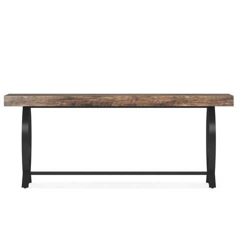Console Table With Fish Tail Legs Extra Long - Brown