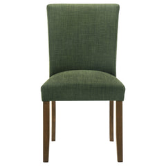 Luxe Upholstered Dining Side Chairs With Gently Curved Back (Set of 2)