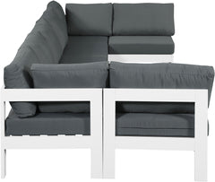 Nizuc - Outdoor Patio 7 Piece Modular Sectional With White Frame