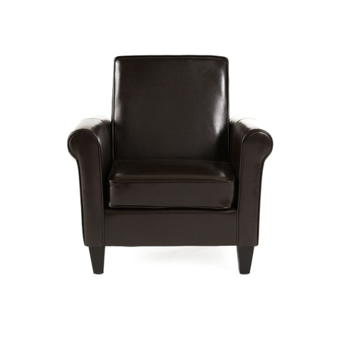 Hollister - Club Chair With Birch Legs - Brown