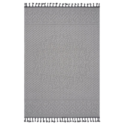 Guros - 8' X 10' Medallion Indoor / Outdoor Area Rug - White