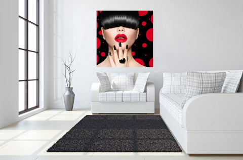Tempered Glass With Foil & Rhinestones - Bangin - Red