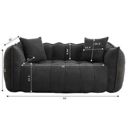 Cozy Beanbag Chair With High Resilience Foam Core For 2