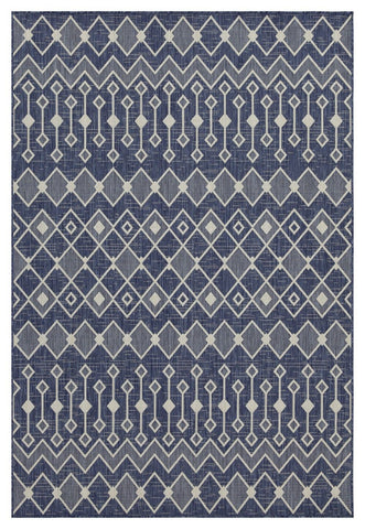 Sunshine - 5'3" X 7'3" Indoor & Outdoor Area Rug Polypropylene - Blue
