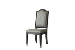 House Beatrice - Side Chair (Set of 2) - Two Tone Gray Fabric & Charcoal