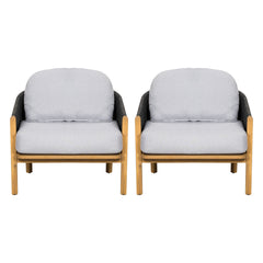 Grotta - Outdoor Wood Club Chair (Set of 2)