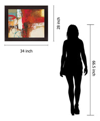 Scarlet Fusion - 28" x 34" Framed Wall Art