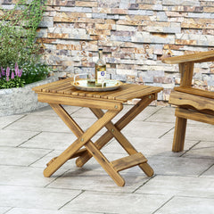 Outdoor Folding Wooden Side Table