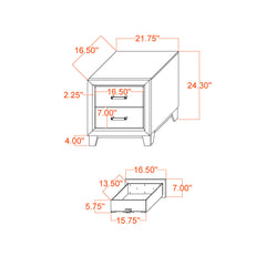 Soluto - Nightstand - Gray / Black