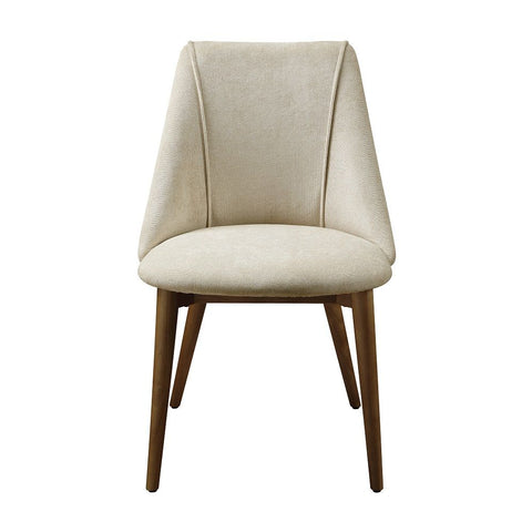 Willene - Side Chair (Set of 2) - Beige Fabric & Walnut