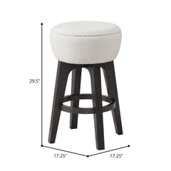 Backless Bar Stools With Soft Cushion (Set of 2) - Brown