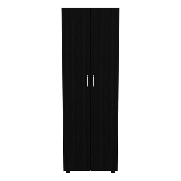 Armoire Organiser, Two Shelves, Rod, Double Door Cabinet Armoire