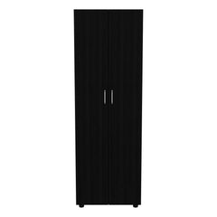 Armoire Organiser, Two Shelves, Rod, Double Door Cabinet Armoire