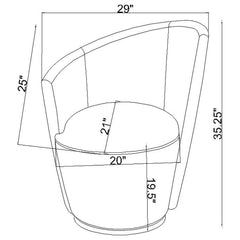 Kaylie - Upholstered Swivel Chair