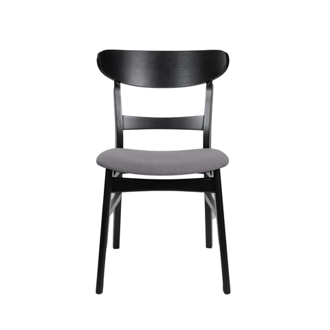 Modern Dining Chair With Upholstered Seat And Wood Frame
