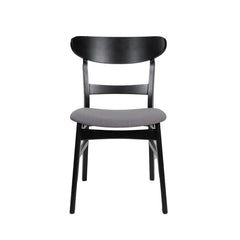 Modern Dining Chair With Upholstered Seat And Wood Frame