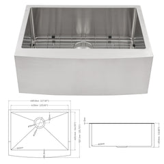 Farmhouse Kitchen Sink Stainless Steel Apron Front