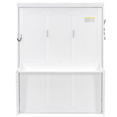 Murphy Bed With Desk, LED Lights & USB Charging Station