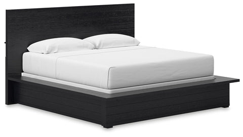 Londer - King Panel Bed - Black