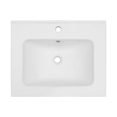 Modern Rectangular Vanity Top With Overflow For Bathroom