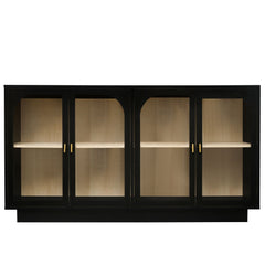Storage Cabinet With Door For Living Room, Dining Room - Black