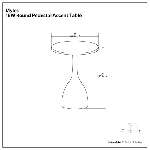 Myles - Side Table - Black