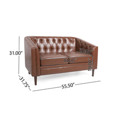 Sophisticated Loveseat With Diamond Stitched Detailing