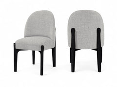 Torino - Upholstered Dining Chair With Brushed Black Base (Set of 2)