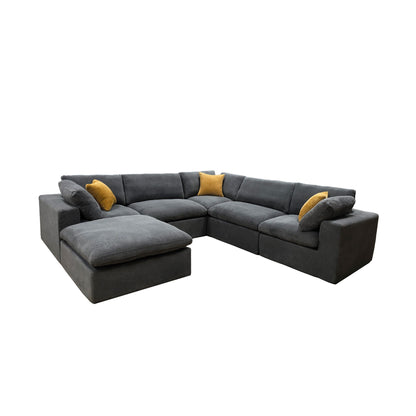 Custom Configuration Modular Sectional & Toss Pillows