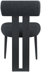 Dario - Boucle Dining Chair With Black Frame (Set of 2)