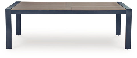 East Beach - Rectangular Dining Table With Umbrella Option - Blue