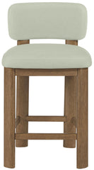 Paloma - Faux Leather Upholstered Counter Stool (Set of 2) - Brown Frame