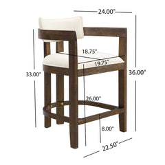 Contemporary Upholstered Counter Stools Set