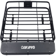 Motoring Rooftop Cargo Carrier Basket Steel, Universal Fit Roof Rack