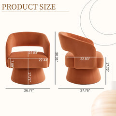 Swivel Barrel Chair With 360 Degree Rotation