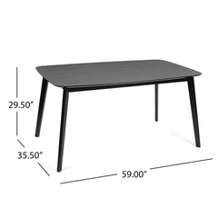 Retro Dining Table With Faux Wood Top
