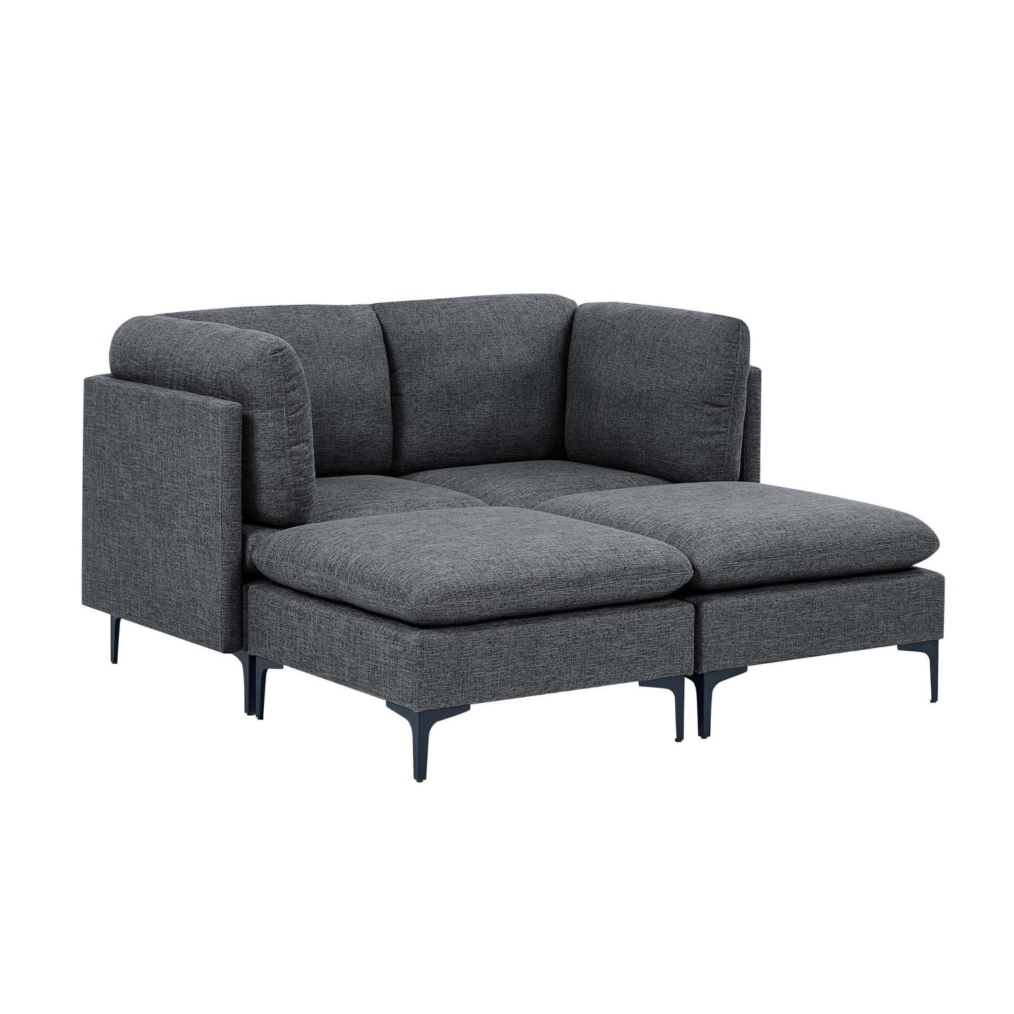 Upholstered Modular Sectional & Tall Legs
