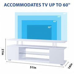 TV Stant With LED And Large Side Cabinet