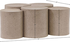 Dimple - 20" 5 Piece Modular Coffee Table - Terazzo Finish
