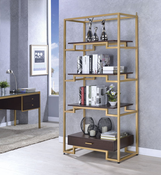 Yumia - Bookshelf - Clear / Gold
