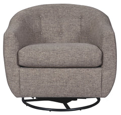 Upshur - Swivel Glider Accent Chair - Taupe
