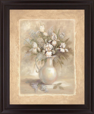 Ivory Blossom Pitcher - 28" x 34" Framed Wall Art