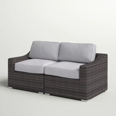Chic Wide Outdoor Loveseat With Cushions